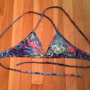 Jolyn Triangle Printed Bikini Top